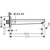 Излив для ванны Hansgrohe Rebris E хром (72431000) HG72431000 фото 2