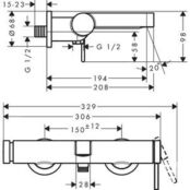 Смеситель для ванны Hansgrohe Finoris матовый черный (76420670) HG76420670 фото 2