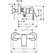 Смеситель для душа Hansgrohe Rebris E хром (72650000) HG72650000 фото 2