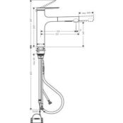 Смеситель для кухни Hansgrohe Zesis M33 sBox выдвижной излив, черный матовы HG74804670 фото 2