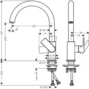 Смеситель для кухни Hansgrohe Vernis Shape M35 черный матовый (71871670) HG71871670 фото 2