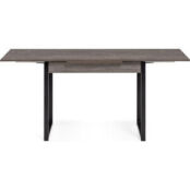 Деревянный стол Woodville Форли 110(170)х67х77 рошелье / черный матовый