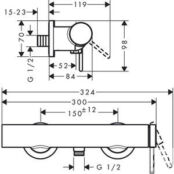 Смеситель для душа Hansgrohe Finoris матовый черный (76620670) HG76620670 фото 2