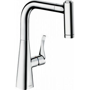 Смеситель для кухни Hansgrohe Metris M71 выдвижной излив, хром (73800000)