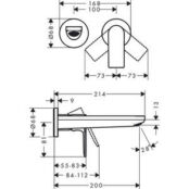 Смеситель для раковины Hansgrohe Rebris E для механизма 13622180, хром (725 HG72568000 фото 2