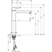 Смеситель для раковины Hansgrohe Metris высокий, хром (31184000) HG31184000 фото 2