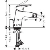 Смеситель для биде Hansgrohe Logis хром (71204000)