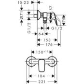 Смеситель для душа Hansgrohe Logis (71600000) HG71600000 фото 2