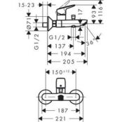 Смеситель для ванны Hansgrohe Logis (71400000) HG71400000 фото 2