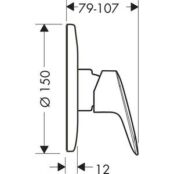 Смеситель для душа Hansgrohe Logis с механизмом, хром (71606000, 13620180) HG71606000 + HG13620180 фото 2