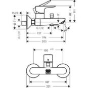 Смеситель для ванны Hansgrohe Talis E хром (71740000) HG71740000 фото 2