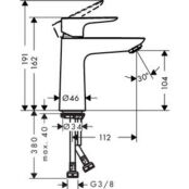 Смеситель для раковины Hansgrohe Talis E хром (71712000) HG71712000 фото 2