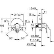 Смеситель для душа Grohe Eurostyle New с механизмом (33635003)