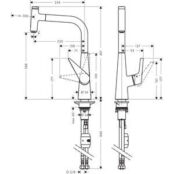 Смеситель для кухни Hansgrohe Talis Select выдвижной излив, нержавеющая ста HG72821800 фото 2