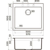 Кухонная мойка и смеситель Omoikiri Bosen 57 PL платина (4993221, 4994107)