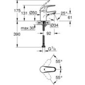 Смеситель для раковины Grohe Euroeco (32734000) 32734000 фото 2