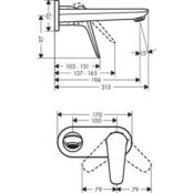 Смеситель для раковины Hansgrohe Novus для механизма 13622180, хром (711270 HG71127000 фото 2