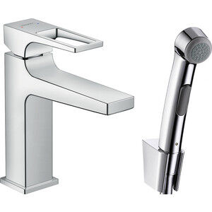 Смеситель для раковины Hansgrohe Metropol с гигиеническим душем и донным кл HG74522000 фото 1