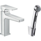 Смеситель для раковины Hansgrohe Metropol с гигиеническим душем и донным кл HG32522000 фото 1