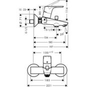 Смеситель для ванны Hansgrohe Focus хром (31940000) HG31940000 фото 2