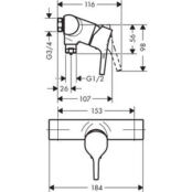 Смеситель для душа Hansgrohe Talis S хром (72601000) HG72601000 фото 2