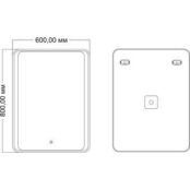 Зеркало Mixline Валерия 60х80 подсветка, сенсор (4620077042404) 545520 фото 2