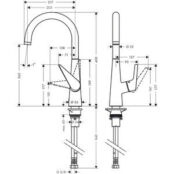 Смеситель для кухни Hansgrohe Talis M51 нержавеющая сталь (72816800) HG72816800 фото 2