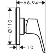 Смеситель для душа Hansgrohe Focus с механизмом, хром (31961000, 13620180) HG31961000 + HG13620180 фото 2