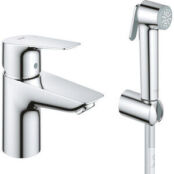 Смеситель для раковины Grohe BauEdge с душем, хром (23757001) 23757001 фото 1