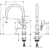 Смеситель для кухни Hansgrohe Talis черный матовый (72843670) HG72843670 фото 2