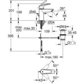 Смеситель для раковины Grohe Eurosmart с донным клапаном, хром (23456003) 23456003 фото 2