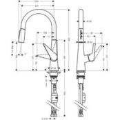 Смеситель для кухни Hansgrohe Talis с выдвижным изливом, хром (72813000) HG72813000 фото 2