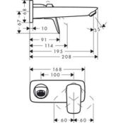 Смеситель для раковины Hansgrohe Logis для механизма 13622180, хром (712200 HG71220000 фото 2