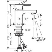 Смеситель для раковины Hansgrohe Vernis Shape черный матовый (71567670) HG71567670 фото 2