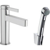 Смеситель для раковины Hansgrohe Finoris с гигиенической лейкой и донным кл 76210000 фото 1