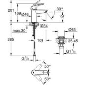 Смеситель для раковины Grohe Eurosmart хром StarLight (23988003) 23988003 фото 2