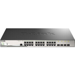 Коммутатор D-Link DGS-1210-28MP/ME/B2A 28 портов (24x 1Gbs PoE, 4x 1Gbs SFP