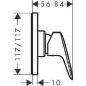 Смеситель для душа Hansgrohe Logis с механизмом, хром (71604000, 13620180) HG71604000 + HG13620180 фото 2