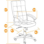 Компьютерное кресло TetChair Кресло TRENDY (22) флок/ткань, коричневый, 6/T