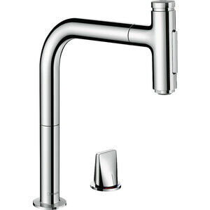 Смеситель для кухни Hansgrohe Metris Select с выдвижным изливом, хром глянц