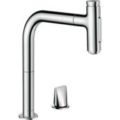 Смеситель для кухни Hansgrohe Metris Select с выдвижным изливом, хром глянц HG73819000 фото 1