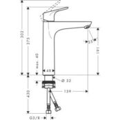 Смеситель для раковины Hansgrohe Focus высокий, хром (31518000) HG31518000 фото 2