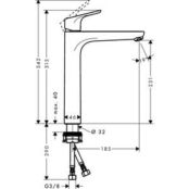 Смеситель для раковины Hansgrohe Focus высокий, хром (31532000) HG31532000 фото 2