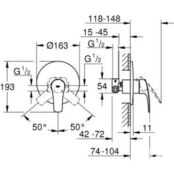 Смеситель для душа Grohe Eurosmart встраиваемый, хром (33556003) 33556003 фото 2