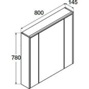 Зеркальный шкаф Roca Ronda 80 антрацит (ZRU9302970)