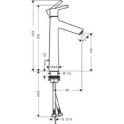 Смеситель для раковины Hansgrohe Talis S с донным клапаном, хром (72031000) HG72031000 фото 2