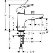 Смеситель на борт ванны Hansgrohe Focus хром (31930000) HG31930000 фото 2