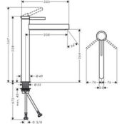 Смеситель для раковины Hansgrohe Finoris с донным клапаном Push-Open, хром HG76070000 фото 2