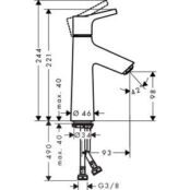 Смеситель для раковины Hansgrohe Talis S хром (72021000) HG72021000 фото 2