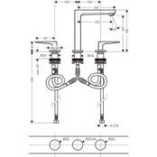 Смеситель для раковины Hansgrohe Metropol с донным клапаном Push-Open, черн HG32515670 фото 2